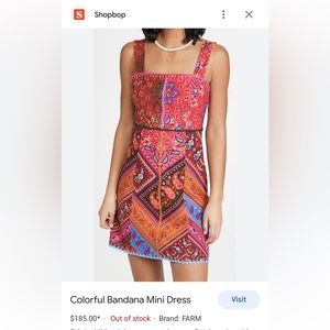 FARM RiO Bandana Embroidered Mini Dress (perfect for vacay, festivals!)
